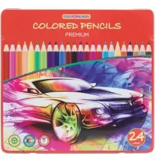 Карандаши цветные Cool For School Premium, трехгранные, 24 цвета (CF15179)