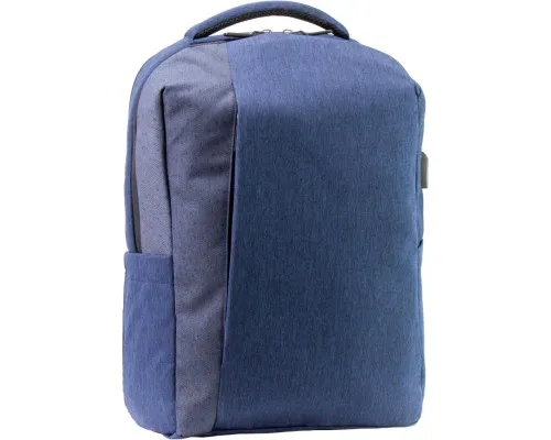 Рюкзак шкільний Optima 17.5 USB Techno чоловічий 0.7 кг 16-25 л Синій з виділеними елементами (O97593-01)