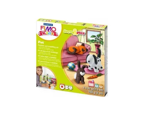 Набор для творчества Fimo Kids Домашние животные 4 цвета х 42 г (4007817806036)