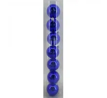 Ялинкова іграшка Novogod`ko пластик, 6 cм, 7 шт синій (974896)