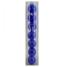 Ялинкова іграшка Novogod`ko пластик, 6 cм, 7 шт синій (974896)