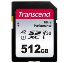 Карта пам'яті Transcend 512GB SD class 10 UHS-I U3 4K (TS512GSDC340S)