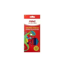 Карандаши цветные Maxi Africa пластиковые, 12 цветов (MX11530)