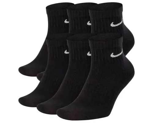 Шкарпетки Nike U NK EVERYDAY CUSH ANKLE 6PR-BD SX7669-010 38-42 6 пар Чорні (888408284464)