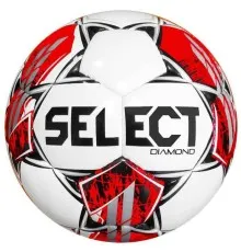 М'яч футбольний Select Diamond v23 біло-червоний Уні 5 (5703543317134)