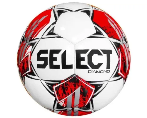 Мяч футбольный Select Diamond v23 біло-червоний Уні 5 (5703543317134)