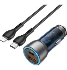 Зарядний пристрій HOCO NZ8 charger set (C to iP) USB-A/Type-C Blue (6931474782748)