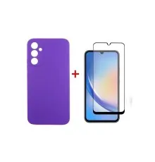 Чехол для мобильного телефона Dengos Kit for Samsung Galaxy A34 5G case + glass (Purple) (DG-KM-42)