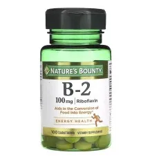 Витамин Nature's Bounty Витамин B2, 100 мг, Vitamin B2, 100 таблеток (NRT-00640)