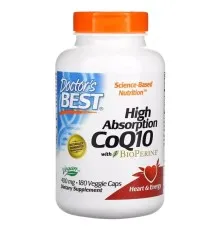 Антиоксидант Doctor's Best Коензим Q10 з високою абсорбцією та Біоперином, 400 мг, High Abso (DRB-00332)
