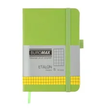 Книга записна Buromax ETALON 95х140, 96 аркушів клітинка салатовий (BM.296160-15)