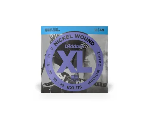 Струни для гітари D'Addario XL Nickel Wound Medium (11-49) (EXL115)