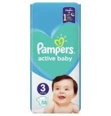 Подгузники Pampers Active Baby Midi Размер 3 (6-10 кг), 58 шт (8001090949707)