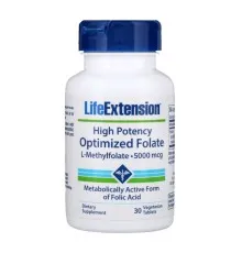 Вітамін Life Extension Високоактивний оптимізований фолат, High Potency Optimized F (LEX-19133)