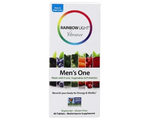 Мультивітамін Rainbow Light Мультивітаміни Для Чоловіків, Vibrance Men's One, 60 таблето (RLT21713)