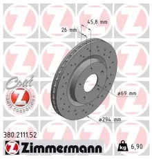 Гальмівний диск ZIMMERMANN 380.2111.52