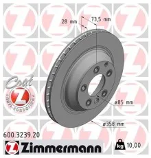 Тормозной диск ZIMMERMANN 600.3239.20