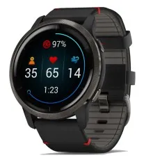 Смарт-часы Garmin Venu 2, GPS, Wi-Fi, Black + Slate, Leather, GPS (010-02430-21)