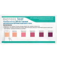 Тест на кетони Express Test смужка 25 шт. (7640162323581)