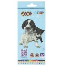 Карандаши цветные ZiBi Dogs&Cats шестигранные 12 цветов (ZB.2427)