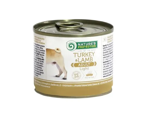 Консерви для собак Natures Protection Adult Light Turkey&Lamb 200 г (KIK24519)