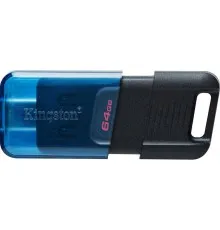 USB флеш накопитель Kingston 64GB DataTraveler 80 M USB-C 3.2 Blue/Black (DT80M/64GB)