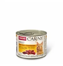 Консерви для котів Animonda Carny Adult Beef, Chicken + Duck hearts 200 г (4017721837064)