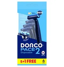 Бритва Dorco Pace 2 Plus для мужчин 2 лезвия 6 шт. (8801038592145)