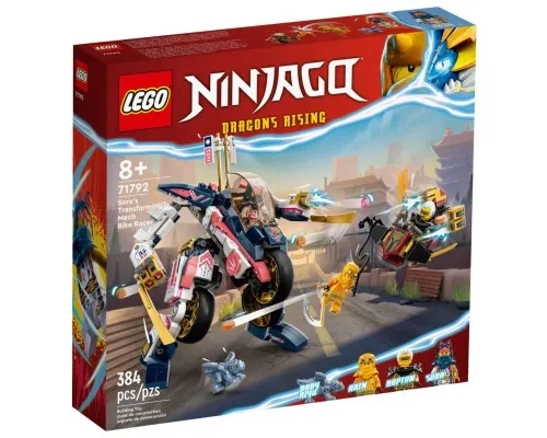 Конструктор LEGO Ninjago Перегонной робобайк-трансформер Соры 384 деталей (71792)