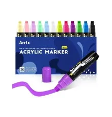 Художній маркер Arrtx акрилові AACM-0510-12A, 12 кольорів (LC303274)