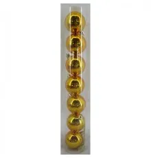 Ялинкова іграшка Novogod`ko пластик, 6 cм, 7 шт золото (974897)