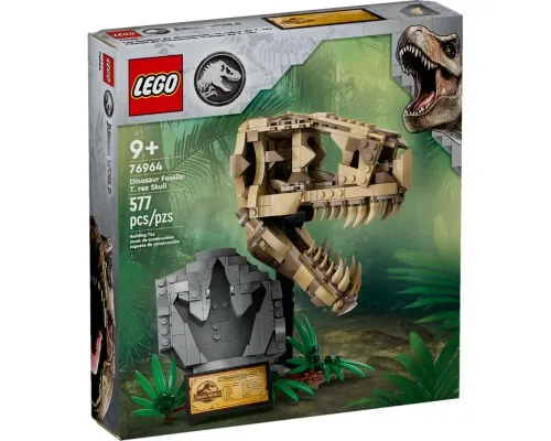 Конструктор LEGO Jurassic World Окаменелости динозавров: череп тираннозавра 577 деталей (76964)