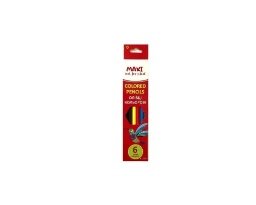 Карандаши цветные Maxi Africa пластиковые, 6 цветов (MX11529)
