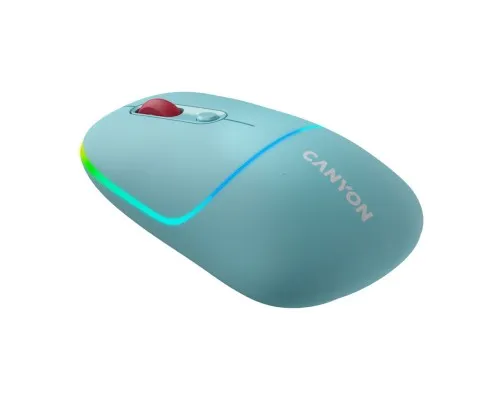 Мышка Canyon MW-22 Dual Band RGB Wireless Dark Cyan (CNS-CMSW22DC)