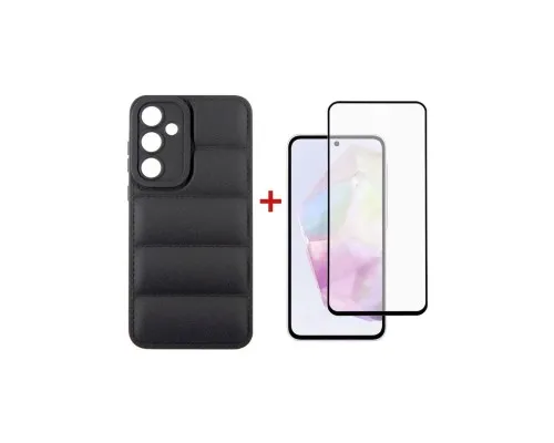 Чехол для мобильного телефона Dengos Kit for Samsung Galaxy A35 5G case + glass (Black) (DG-KM-56)