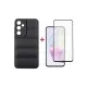 Чехол для мобильного телефона Dengos Kit for Samsung Galaxy A35 5G case + glass (Black) (DG-KM-56)