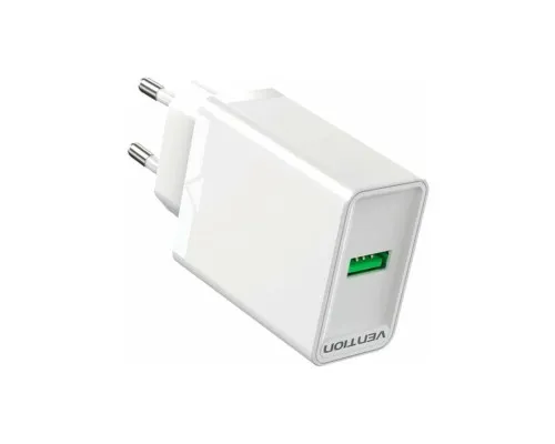 Зарядное устройство Vention 1xUSB 18W (USB-A) QC3.0 white (FABW0-EU)