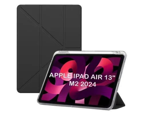 Чехол для планшета BeCover Ultra Slim Origami Transparent Apple iPad Air 13" M2 2024 Black (711695)