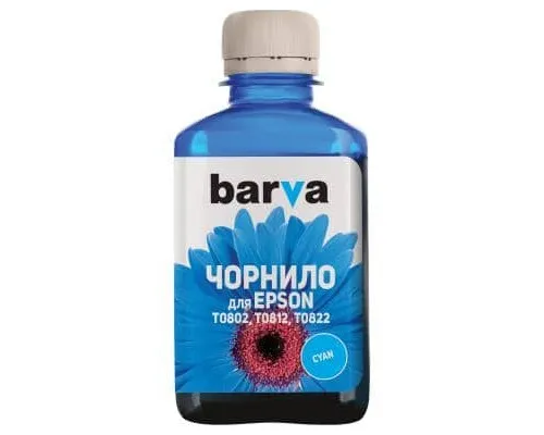 Чорнило Barva EPSON T0812 CYAN 180г (E081-138)