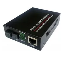 Медіаконвертер 10/100Base-TX to 100Base-F 1310нм, SM, SC/PC, 20 км FoxGate (EC-B-0,1-1SM-1310nm-20-LFP)