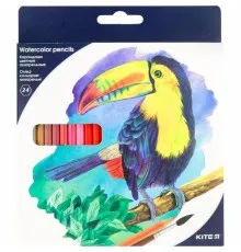 Олівці кольорові Kite Птахи акварельні 24 кольорів (K18-1050)