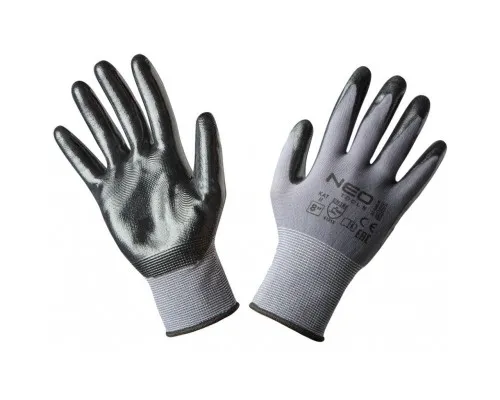 Захисні рукавички Neo Tools робочі, нейлон з покриттям нітрил, р. 8 (97-616-8)