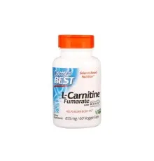 Аминокислота Doctor's Best L-Карнитин Фумарат, L-Carnitine Fumarate, 855 мг, 60 капсул (DRB-00106)