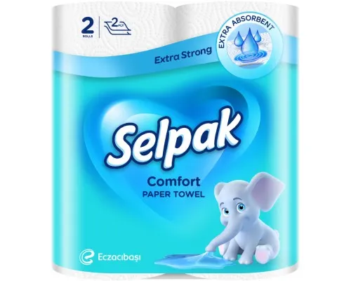 Бумажные полотенца Selpak Comfort 2 слоя 2 рулона (8690530008847)
