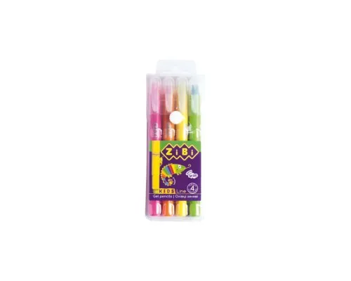 Олівці кольорові ZiBi Kids line Neon гелеві, 4 кольори (ZB.2496)