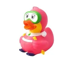 Іграшка для ванної Funny Ducks Качка Лижниця рожева (L1635)