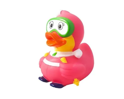 Іграшка для ванної Funny Ducks Качка Лижниця рожева (L1635)