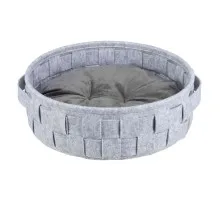 Лежак для животных Trixie "Lennie" фетр плетеный (40 см) Серый (4047974383919)