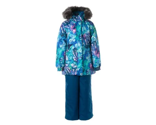 Комплект верхней одежды Huppa RENELY 1 41850130 голубой с принтом/бирюзово-зелёный 128 (4741468980003)