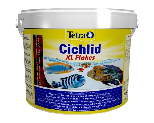Корм для рыб Tetra Cichlid XL Flakes в хлопьях 10 л (4004218201415)